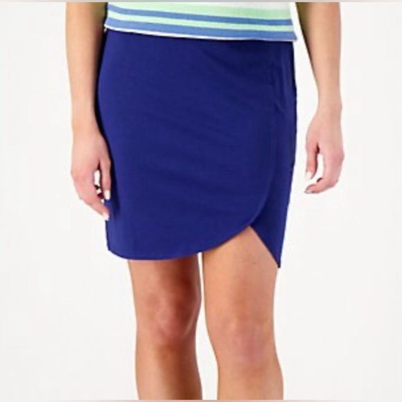 Belle by Kim Gravel Pants - Belle by Kim Gravel- NEW - TripleLuxeKnit Tulip Hem Skort Color:Nautical Navy